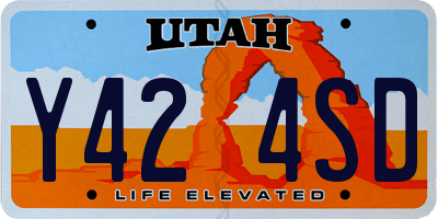 UT license plate Y424SD