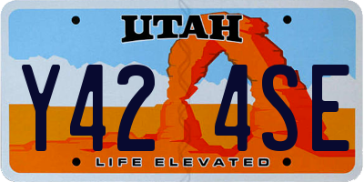 UT license plate Y424SE