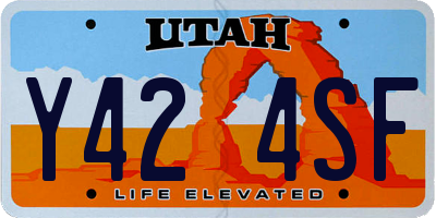UT license plate Y424SF