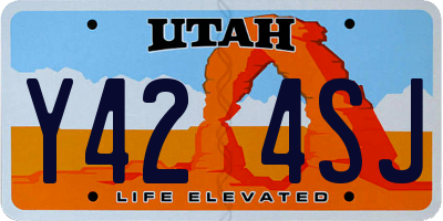 UT license plate Y424SJ