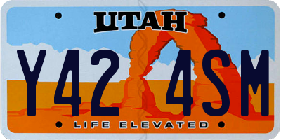 UT license plate Y424SM