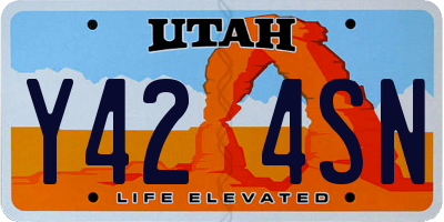 UT license plate Y424SN