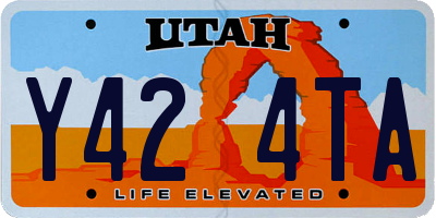 UT license plate Y424TA