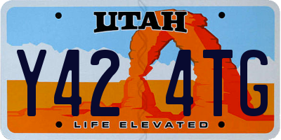UT license plate Y424TG