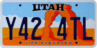 UT license plate Y424TL