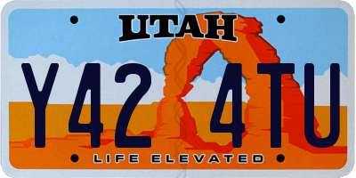 UT license plate Y424TU