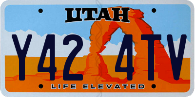 UT license plate Y424TV