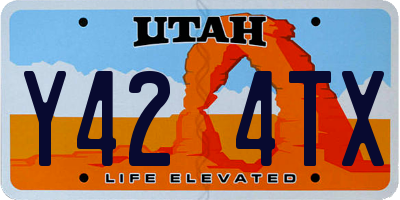 UT license plate Y424TX