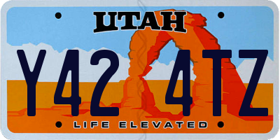 UT license plate Y424TZ
