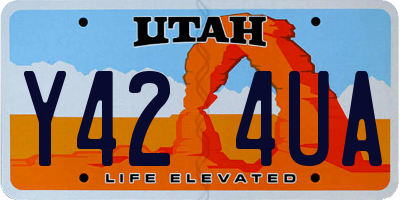 UT license plate Y424UA