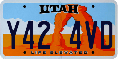 UT license plate Y424VD