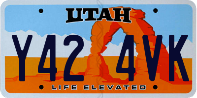 UT license plate Y424VK