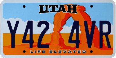 UT license plate Y424VR