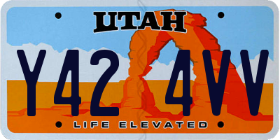 UT license plate Y424VV