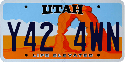 UT license plate Y424WN