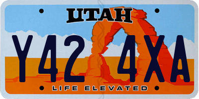 UT license plate Y424XA