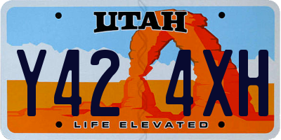 UT license plate Y424XH