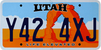 UT license plate Y424XJ