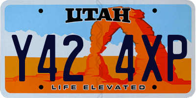 UT license plate Y424XP