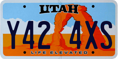 UT license plate Y424XS
