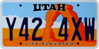 UT license plate Y424XW