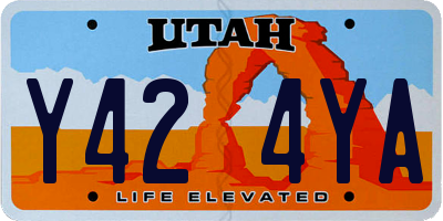UT license plate Y424YA