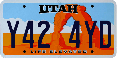 UT license plate Y424YD