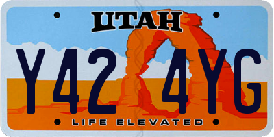 UT license plate Y424YG