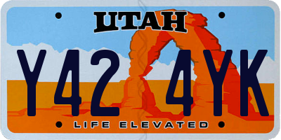UT license plate Y424YK