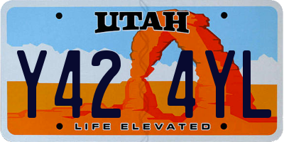 UT license plate Y424YL