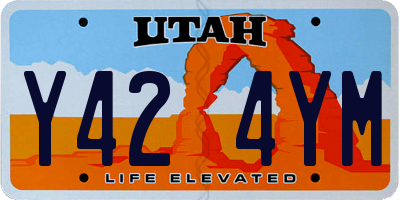 UT license plate Y424YM
