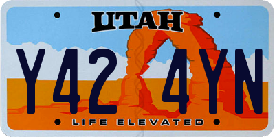 UT license plate Y424YN
