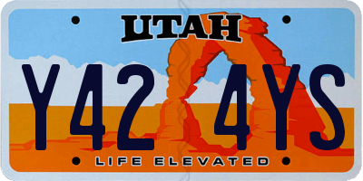 UT license plate Y424YS