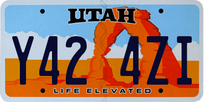 UT license plate Y424ZI