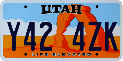 UT license plate Y424ZK
