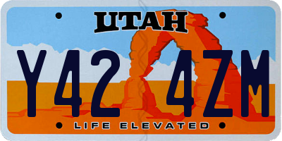 UT license plate Y424ZM