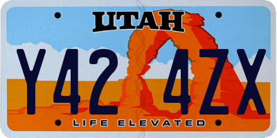 UT license plate Y424ZX