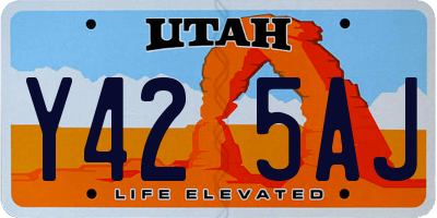 UT license plate Y425AJ