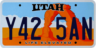 UT license plate Y425AN