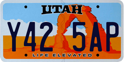 UT license plate Y425AP