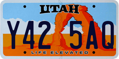 UT license plate Y425AQ