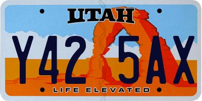 UT license plate Y425AX