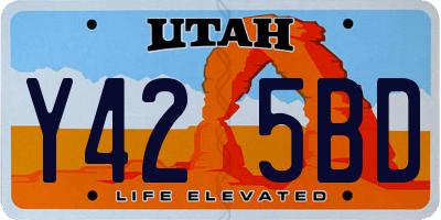 UT license plate Y425BD