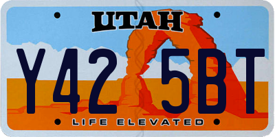 UT license plate Y425BT