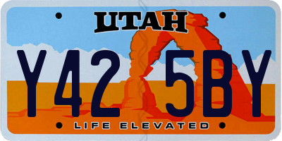 UT license plate Y425BY