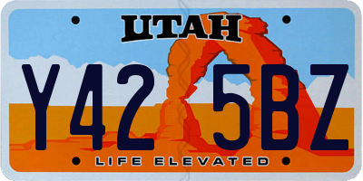 UT license plate Y425BZ