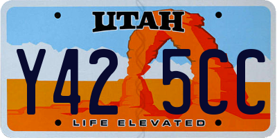 UT license plate Y425CC