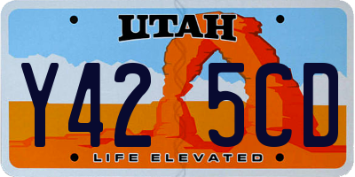 UT license plate Y425CD