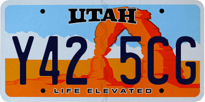 UT license plate Y425CG