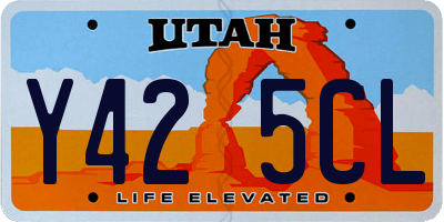UT license plate Y425CL